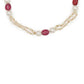 Gold-Polished Pink White Pearl Beaded Anklets Set Of 2 - Ruby Raang | Swadesiicart