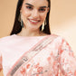 Peach Lycra Sequin Embroidery And Frills Saree - Norita Hit Design - Swadesiicart