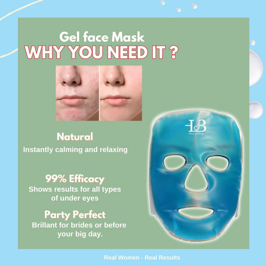 House of Beauty Gel Face Mask - Swadesiicart