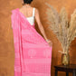 Very Much Indian Handblock Printed Cotton Saree With Natural Dyes - Pink | Swadesiicart