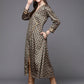 Ahalyaa Women Green & Cream-Coloured Floral Printed Velvet Kurta | Swadesiicart
