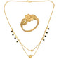 AanyaCentric Gold-Polished Mangalsutra & Ring Set