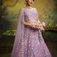 House of Panchhi Mauve Net Sequins with heavy Zarkan embroidery Lehenga choli & Dupatta | Swadesiicart
