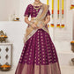 DEIANA'S Beautiful Jackquard Weaving Lehengha Choli - Wine | Swadesiicart