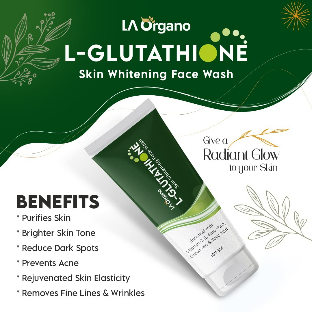 LA Organo Papaya Skin Whitening Cream and Glutathione Face Wash Combo | Swadesiicart