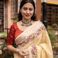 Yellow Pure Linen Woven Design Saree with Unstitched Blouse - Hiral Fashion | Swadesiicart