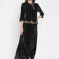 Women Republic Black Velvet Embroiderd Koti With Dhoti Pants | Swadesiicart