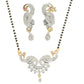 AanyaCentric Gold-Polished Mangalsutra Pendant Earring Set & Silver Plated Anklet