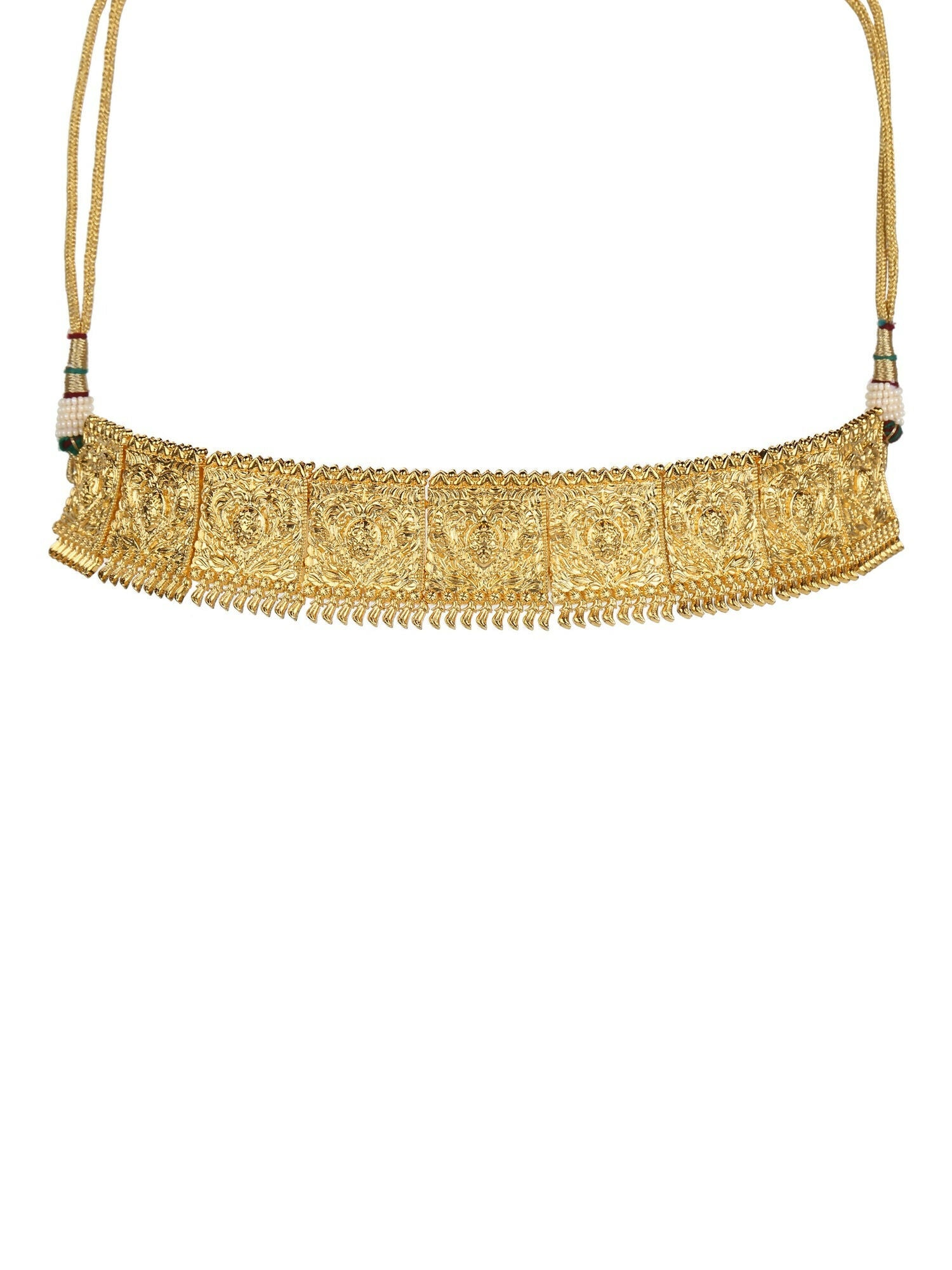 Golden Choker- Ruby Raang | Swadesiicart