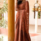 Joban Fashion Amber Crepe Chiffon Pure Handloom Banarasi Silk Saree | Swadesiicart