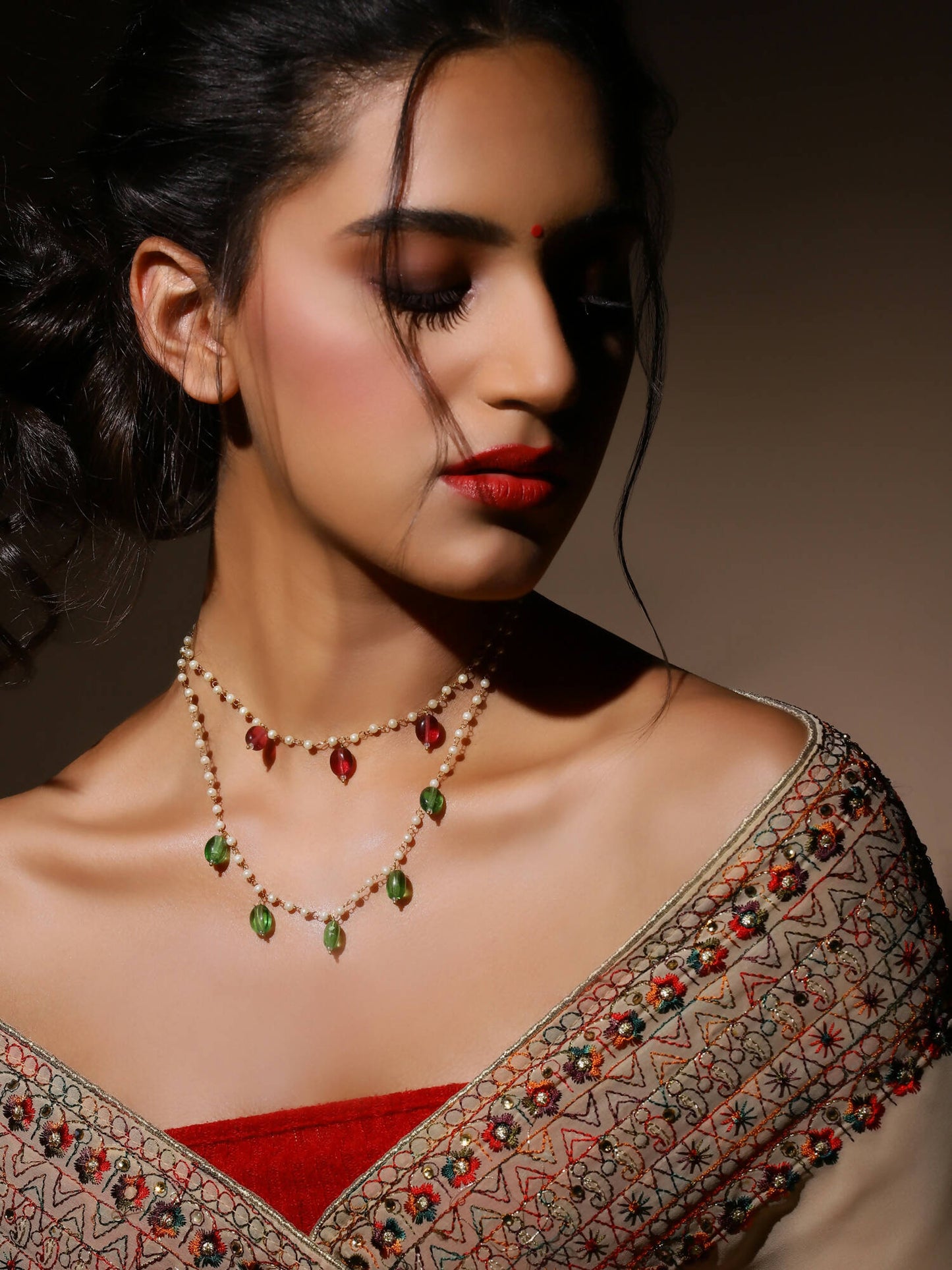 Women's Gold-Polished Necklace - Ruby Raang | Swadesiicart
