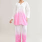 Joban Fashion Womens Cotton ChikanKari pink Cord set - Swadesiicart