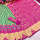 DEIANA'S Beautiful Designer Golden zari Soft Lichi Silk Saree - Bluue - Swadesiicart