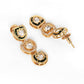 Meenakari and Diamond Studded Dangler Earrings (Gold) - Ruby Raang | Swadesiicart