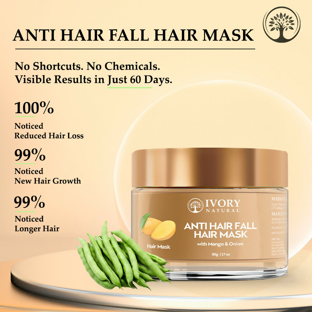 Ivory Natural Hair Fall Hair Mask - Loss Of Hair Control For Both Men & Women | Swadesiicart