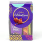 2 Stone Work Rakhis and Cadbury Celebrations Box