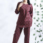 Breathables Butta Print Cotton Co-Ord Set – Wine