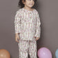 Breathables White & Yellow Tortoise Cotton Nightsuit Set For Kids
