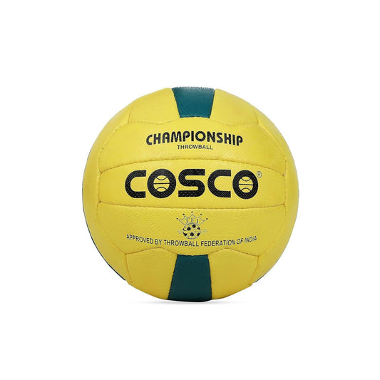 Cosco Rubber Throw Ball Size 5 (Yellow & Green) - Swadesiicart