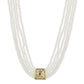 Gold-Toned White Brass Gold-Polished Necklace - Ruby Raang | Swadesiicart