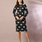Myshka Women's Black Printed Round Neck Party Top With Skirt Co-ord set - Swadesiicart