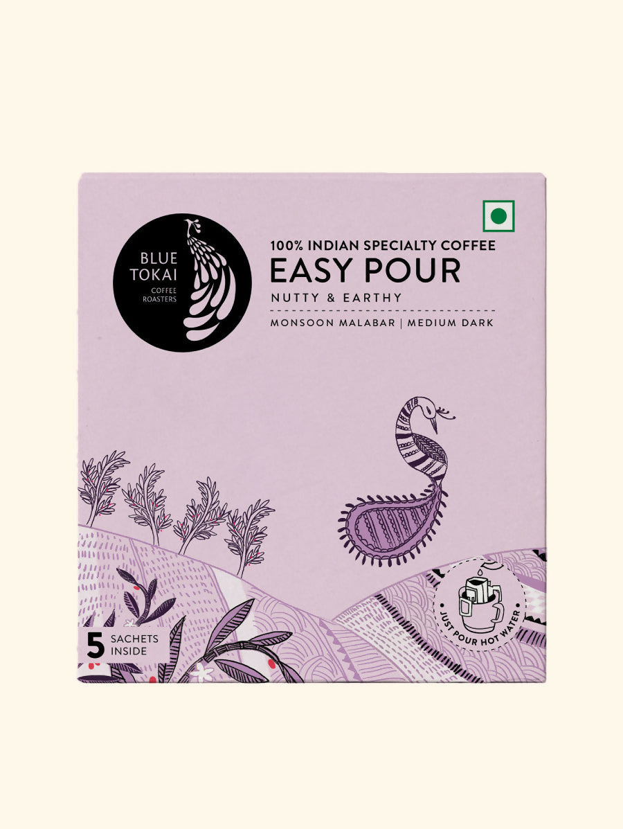 Blue Tokai Monsoon Malabar Medium-Dark Roast Easy Pour Sachets - Blue Tokai