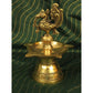 Spillbox Gold-Toned Brass Annam Five Face Diya Pooja Essential | Swadesiicart