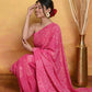 Very Much Indian Handblock Printed Cotton Saree With Natural Dyes - Pink | Swadesiicart