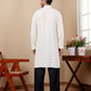 White Viscose Designer Chikankari Embroidery Work Men's Kurta - Mahotsav | Swadesiicart