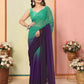 Sea Green Georgette Pedding Color Printed Ready To Wear Saree - Aalaya | Swadesiicart