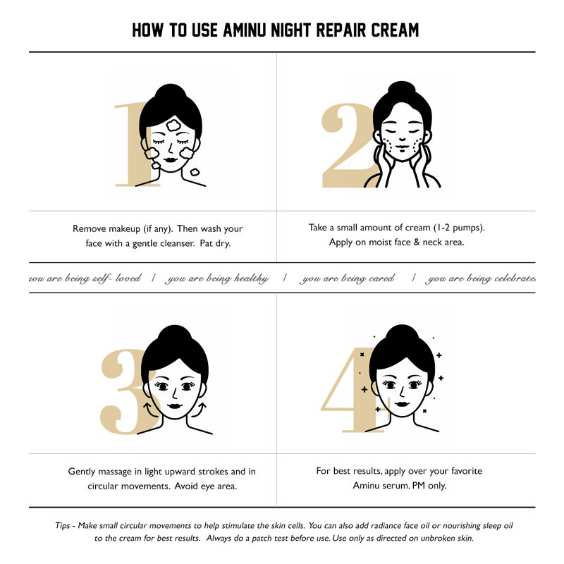 Aminu Night Repair Cream For Brightening & Even Skin Tone | Swadesiicart