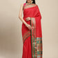 Shree Shyam Fashion Silk Blend Red Saree