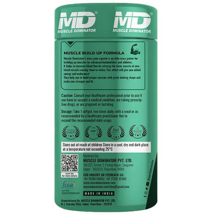 Muscle Dominator Mass Gain Capsules | Swadesiicart