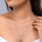 VOJ Women Stainless Steel 3 Layered Sliver Tonned Chain Set