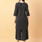 Joban Fashion Black Cotton Khatha & Hand Work Co-ord Set - Swadesiicart