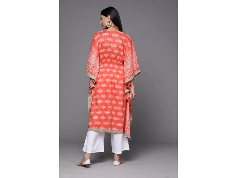 Ahalyaa Women's Traditional wear Kurta Set - Rust | Swadesiicart