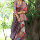 Vishnu Weaves Women's Coffee Cotton Silk Woven Saree with Blouse - Swadesiicart