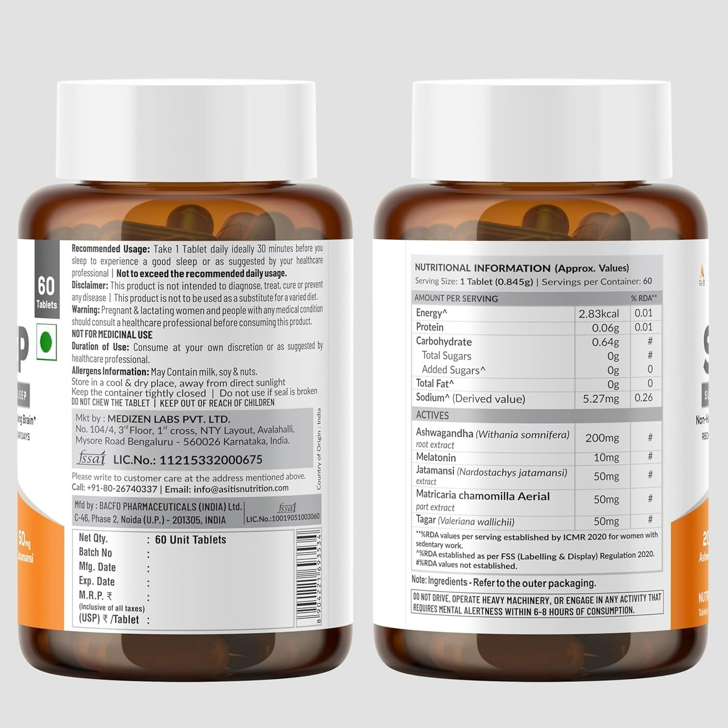 As-It-Is Atom Sleep Non-Addictive Sleep-Aid Veg Tablets | Swadesiicart