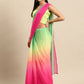 Ahalyaa Women's Traditional Semi Stitch Saree - Pink | Swadesiicart