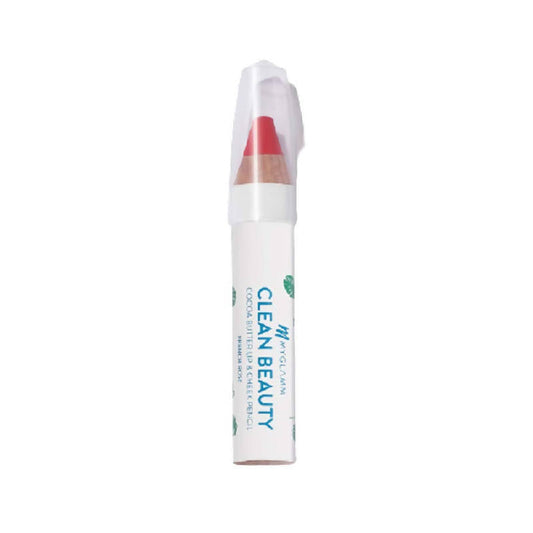 MYGLAMM Clean Beauty Cocoa Butter Lip & Cheek Pencil - French Rose - Swadesiicart