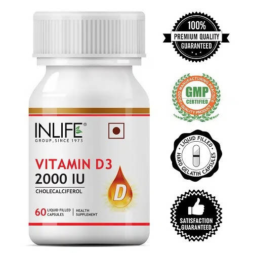 Inlife Vitamin D3 2000 IU Capsules | Swadesiicart