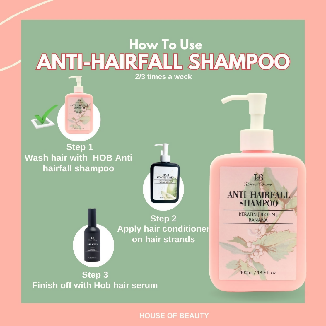 House of Beauty Anti Hairfall Shampoo - Swadesiicart