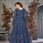 Anaita Blue Embroidered Net Stitched Anarkali suit