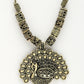 NVR Women's Gold-Polished Peacock Design Pendant with Chain | Swadesiicart