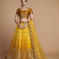 Jyoti Fashion Women's Mustard Heavy Chinon Sequins Embroidered Designer Lehenga Choli Set | Swadesiicart