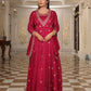 Jyoti Fashion Women's Rani Pink Soft Silk Embroidered Designer Kurta Set | Swadesiicart