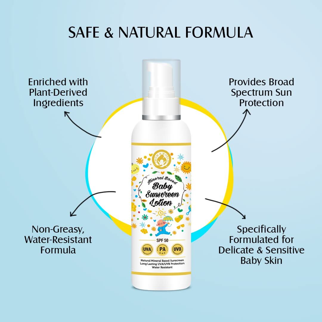 Mom & World Baby Sunscreen Lotion - Swadesiicart