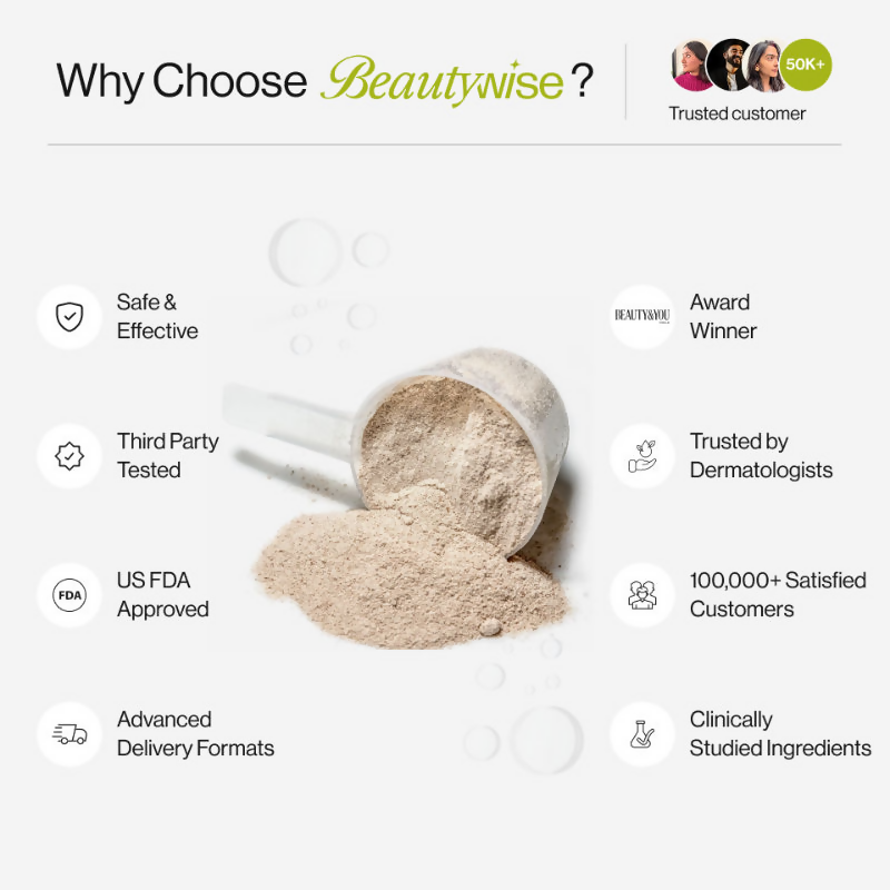 Beautywise Advanced Marine Collagen Peptides Powder - Lemon | Swadesiicart