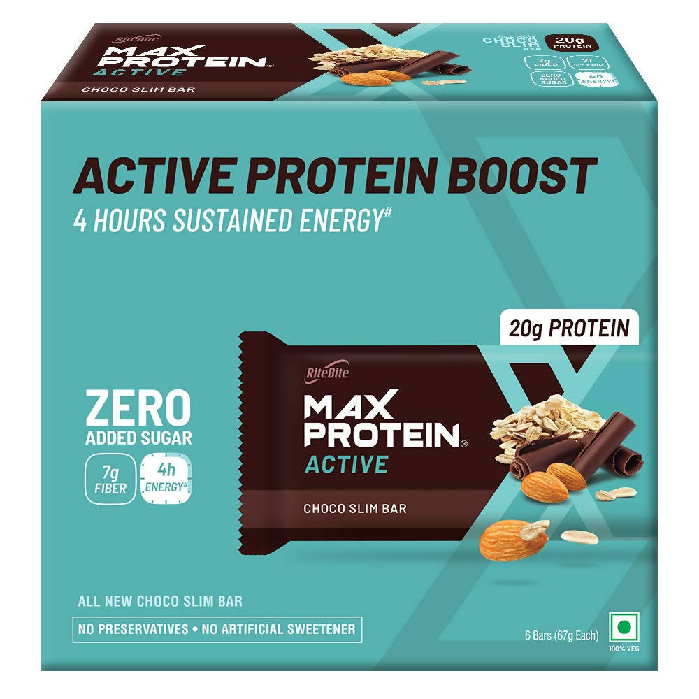 RiteBite Max Protein Active Choco Slim Bar - Swadesiicart