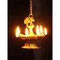 eCraftIndia Gold-Toned Peacock Shaped Hanging Oil Wick Diya | Swadesiicart